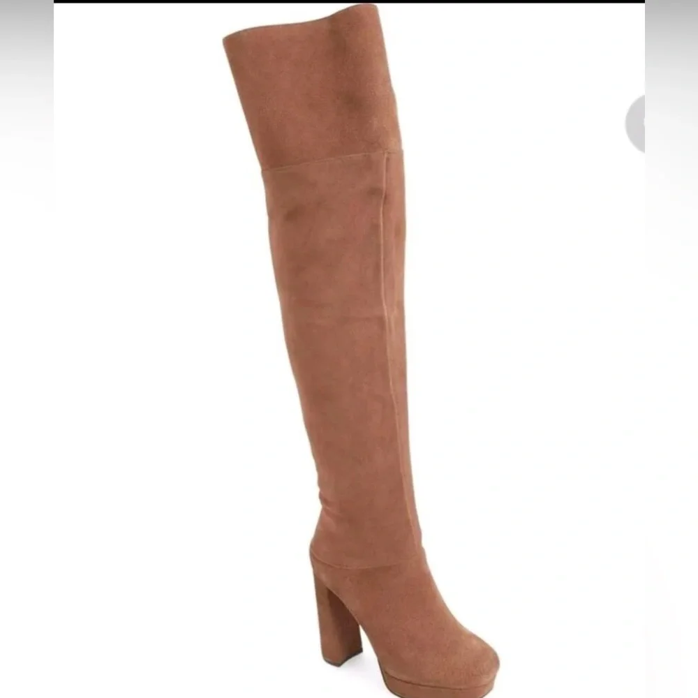 EUC JEFFREY CAMPBELL DESTINO THIGH HIGH FOLD OVER BOOT PLATFORM